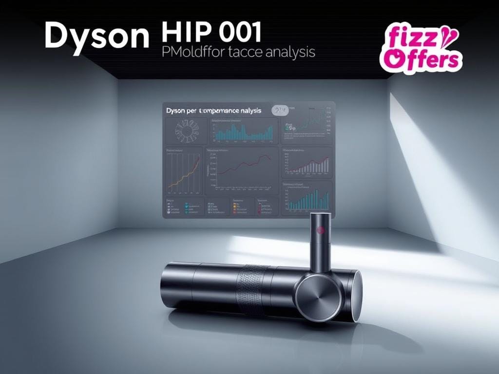 A Dyson HP01 performance analysis showcased in a sleek, modern setting. In the foreground, the device is prominently displayed, its elegant design and precision engineering highlighted under soft, directional lighting. The middle ground features technical diagrams and performance charts, conveying the comprehensive analysis of the device's capabilities. The background is a minimalist, monochromatic environment, creating a sense of focus and clarity. The overall atmosphere is one of professionalism, with a touch of Fizzy Offers branding subtly incorporated into the design elements. A Dyson HP01 performance analysis showcased in a sleek, modern setting. In the foreground, the device is prominently displayed, its elegant design and precision engineering highlighted under soft, directional lighting. The middle ground features technical diagrams and performance charts, conveying the comprehensive analysis of the device's capabilities. The background is a minimalist, monochromatic environment, creating a sense of focus and clarity. The overall atmosphere is one of professionalism, with a touch of Fizzy Offers branding subtly incorporated into the design elements.