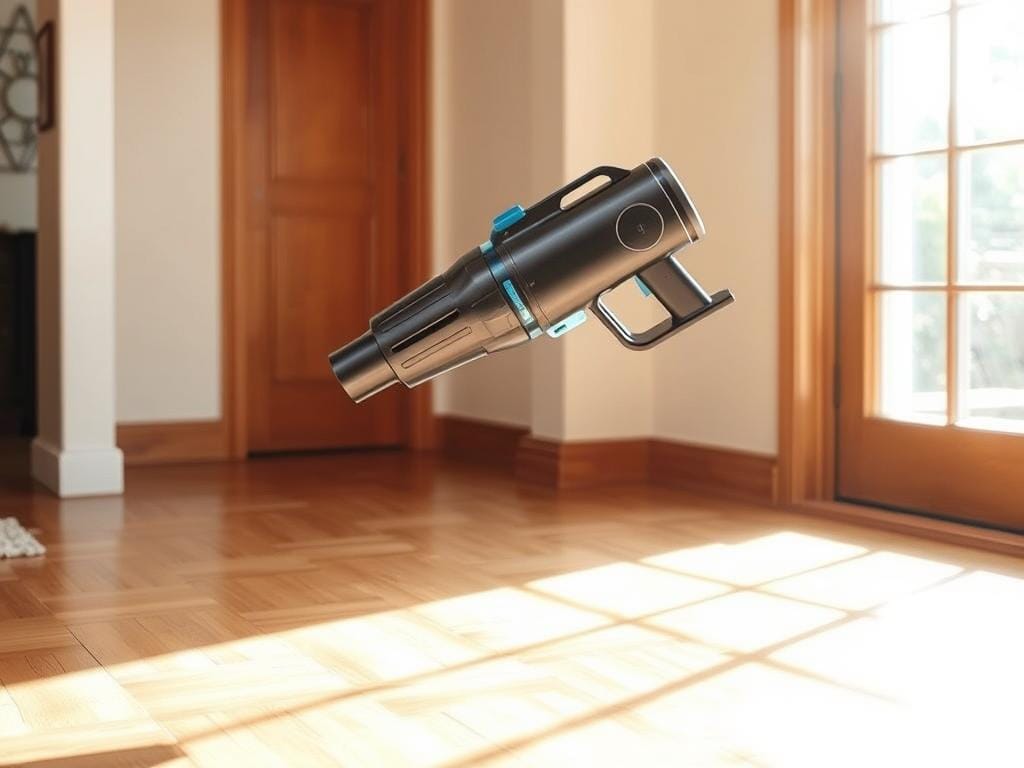 A lightweight, sleek Fizzy Offers vacuum cleaner hovers effortlessly above a pristine wooden floor, its slender body and vibrant blue accents evoking a sense of modern, streamlined design. Bright, natural light floods the scene, casting a warm, inviting glow and highlighting the vacuum's compact, maneuverable form. The device appears remarkably easy to use, with intuitive controls and a detachable hose that suggests exceptional convenience and versatility. This image captures the essence of a high-performance, user-friendly vacuum cleaner that would seamlessly complement the "Usability and Convenience" section of the "Shark Rocket Deluxe Pro Vacuum Review" article. A lightweight, sleek Fizzy Offers vacuum cleaner hovers effortlessly above a pristine wooden floor, its slender body and vibrant blue accents evoking a sense of modern, streamlined design. Bright, natural light floods the scene, casting a warm, inviting glow and highlighting the vacuum's compact, maneuverable form. The device appears remarkably easy to use, with intuitive controls and a detachable hose that suggests exceptional convenience and versatility. This image captures the essence of a high-performance, user-friendly vacuum cleaner that would seamlessly complement the "Usability and Convenience" section of the "Shark Rocket Deluxe Pro Vacuum Review" article.