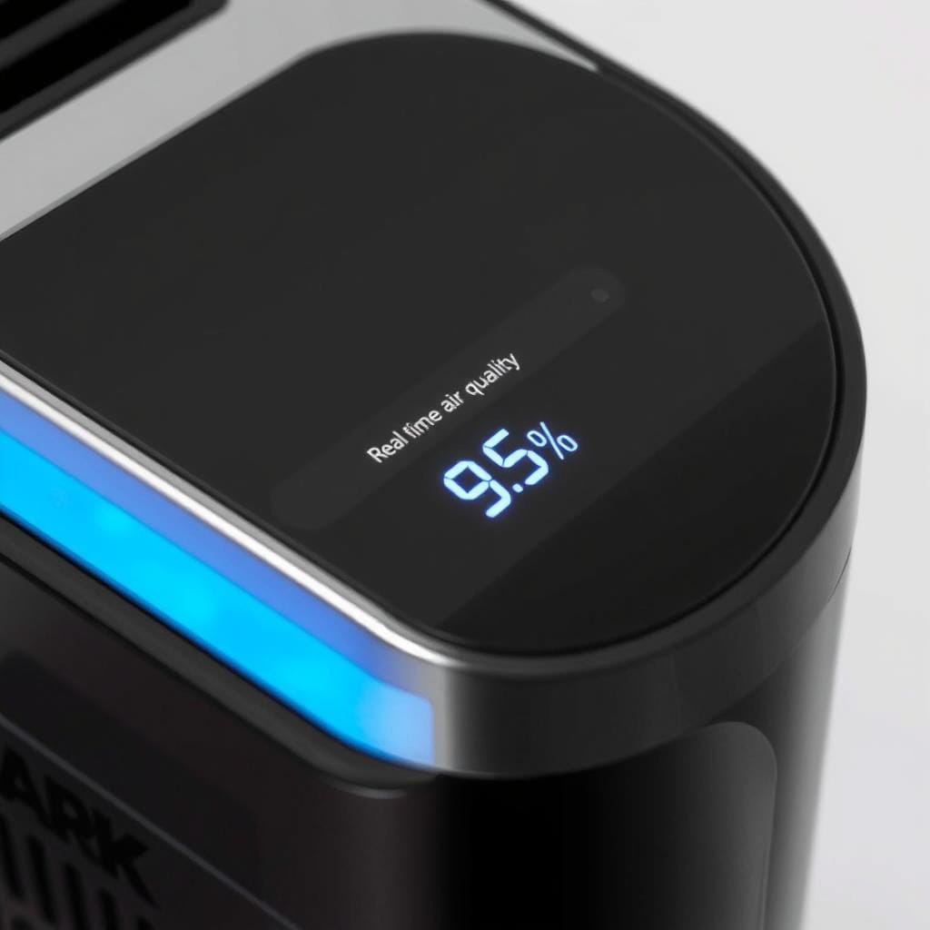 CleanSense IQ display on the Shark NeverChange Compact Pro Air Purifier