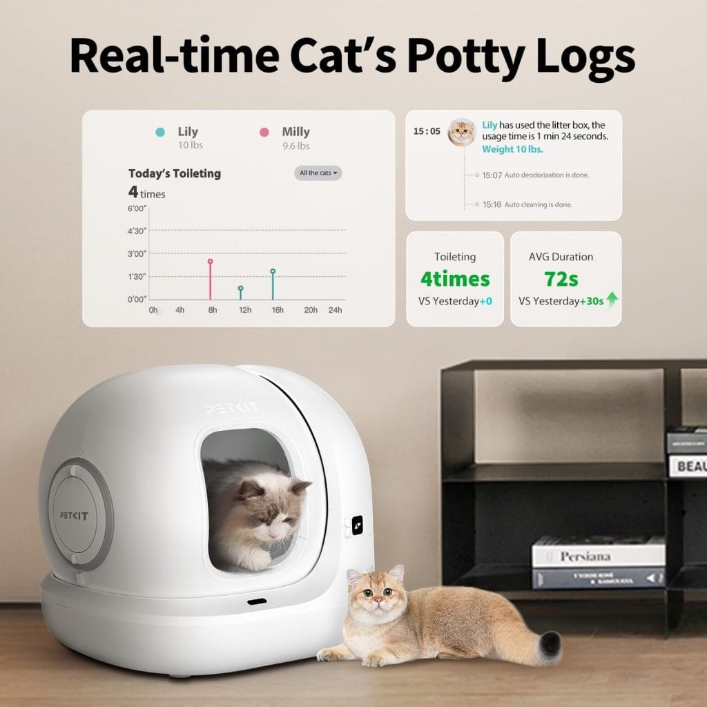 PETKIT Puramax 2 Automatic Cat Litter Box cleaning cycle demonstration