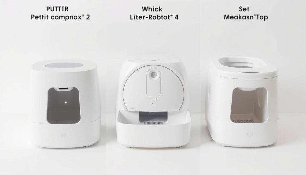 PETKIT Puramax 2 Automatic Cat Litter Box compared to Litter-Robot 4 and Neakasa M1
