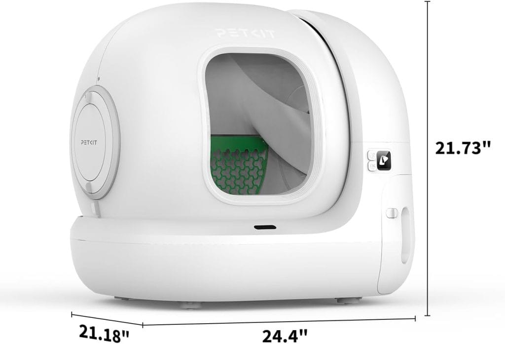 PETKIT Puramax 2 Automatic Cat Litter Box dimensions and specifications diagram