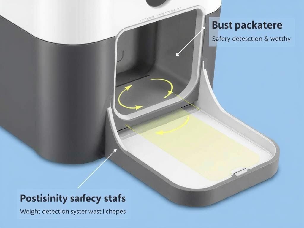 PETKIT Puramax 2 Automatic Cat Litter Box safety sensors highlighted