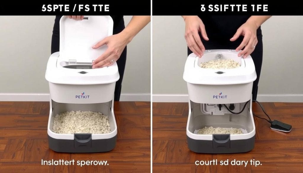 PETKIT Puramax 2 Automatic Cat Litter Box setup and maintenance process