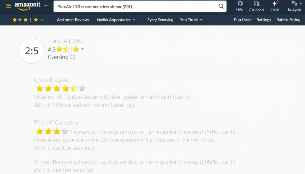 PuroAir 240 customer review ratings showing 4.5 out of 5 stars PuroAir 240 customer review ratings showing 4.5 out of 5 stars