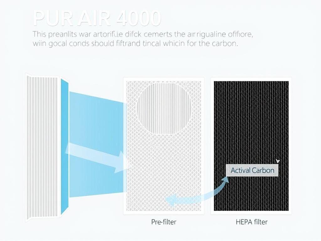 Puroair 400 filtration system diagram showing the 3-stage process Puroair 400 filtration system diagram showing the 3-stage process