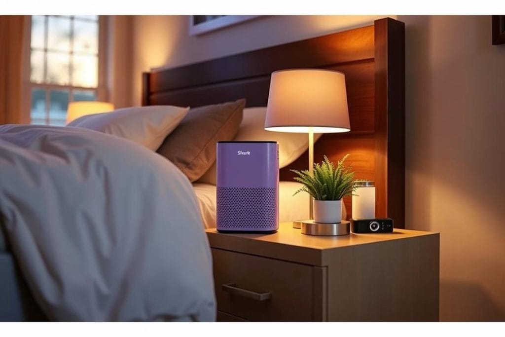 Shark NeverChange Compact Pro Air Purifier in bedroom setting