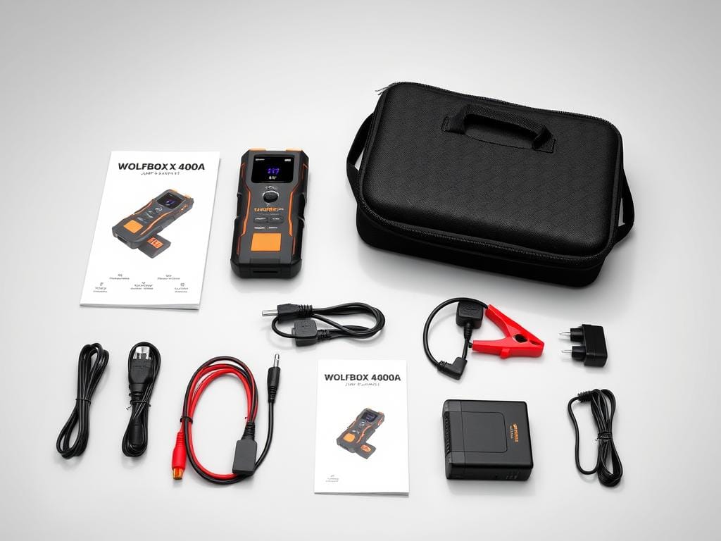 WOLFBOX 4000A Jump Starter with carrying case and accessories WOLFBOX 4000A Jump Starter with carrying case and accessories