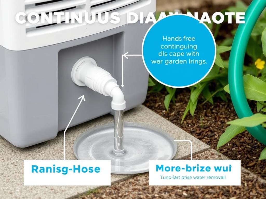 hOmeLabs Dehumidifier 50 Pint continuous drainage setup