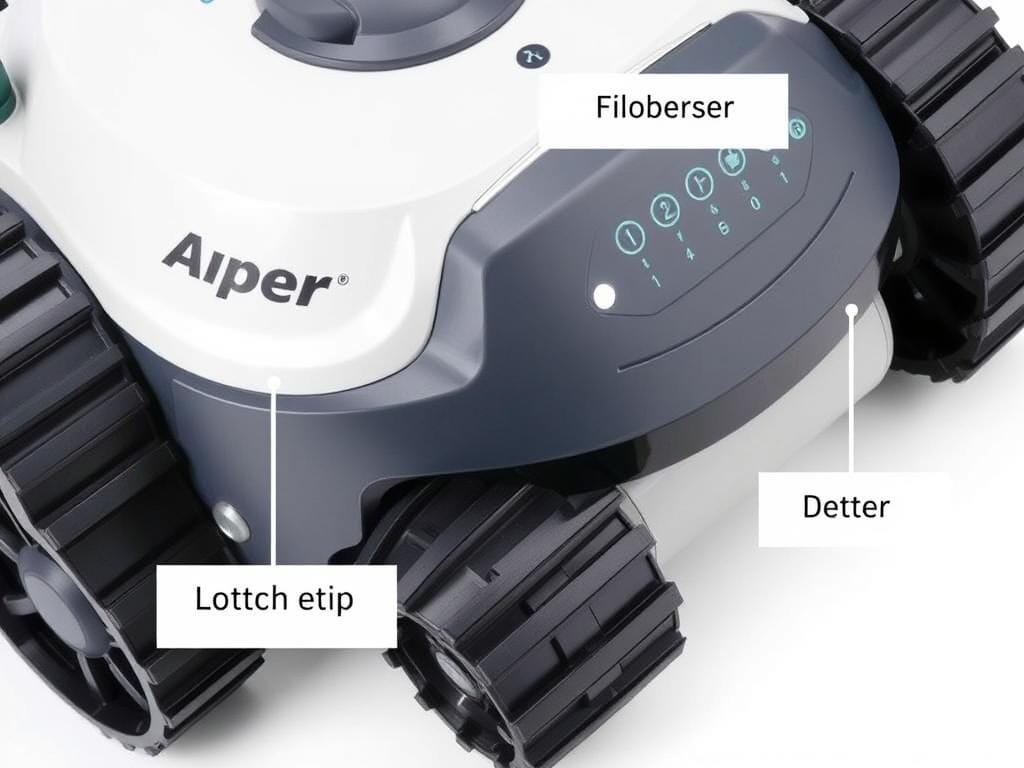 Aiper Scuba S1 showing its key features and components