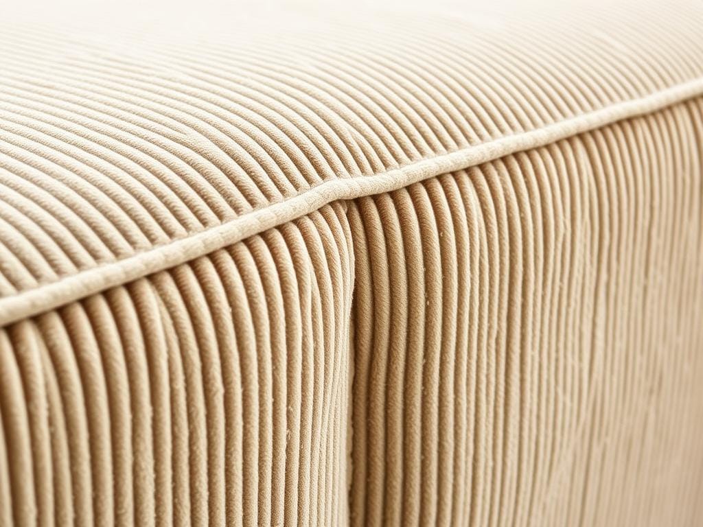 Close-up of the Sectional Cloud Boneless Sofa Couches showing the plush corduroy fabric texture