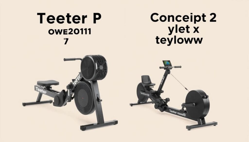 Comparison of Teeter Power10 Rower with alternative rowing machines