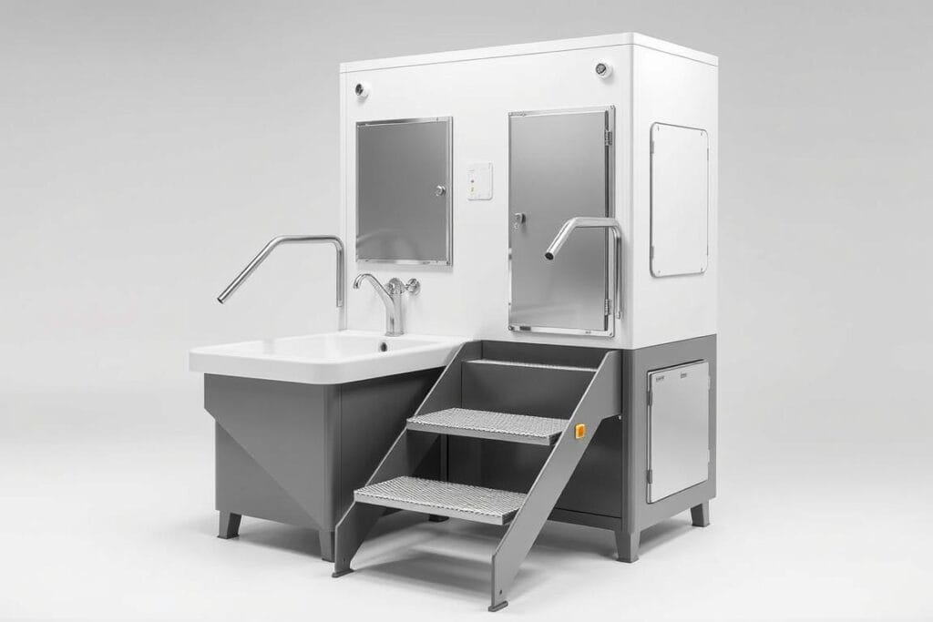 DWVO Professional Dog Bathing Station with Left Stairs configuration