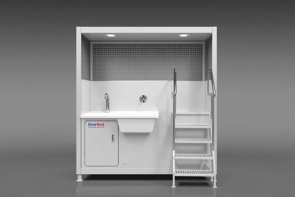 DWVO Professional Dog Bathing Station with Right Stairs configuration