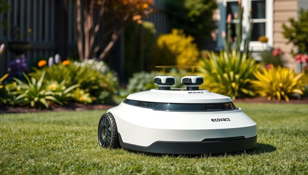 Ecovacs Goat A3000 with wide cutting path and dual LiDAR sensors - best robot lawn mowers 2025