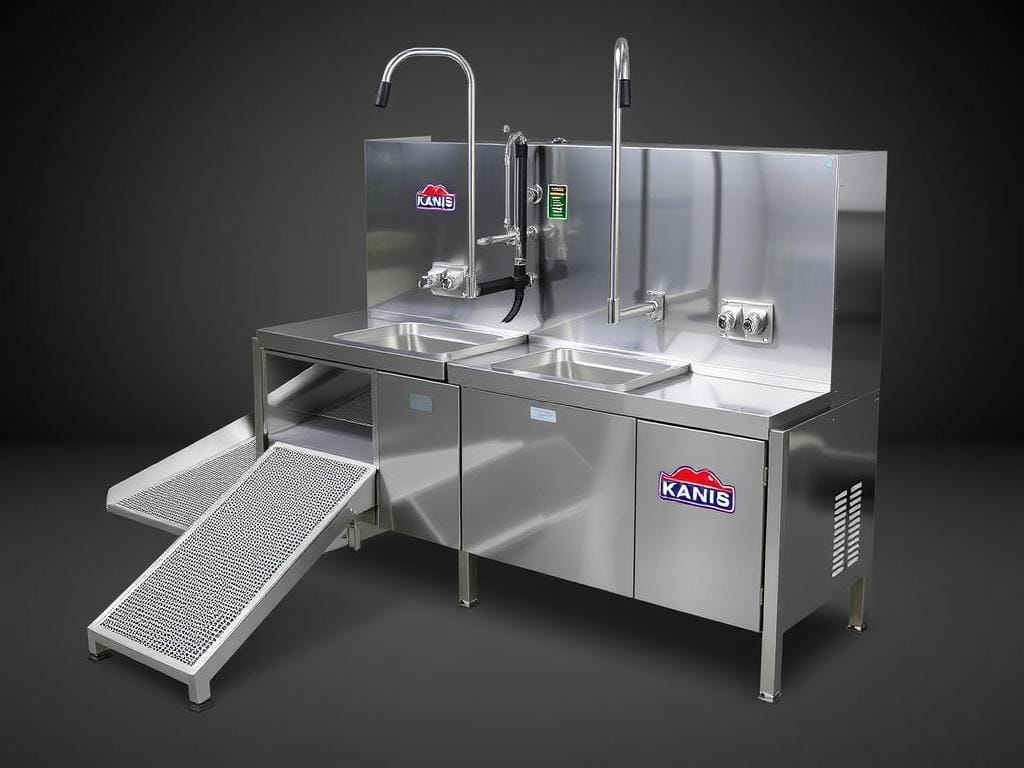 KANIS Professional Dog Washing Station with left ramp