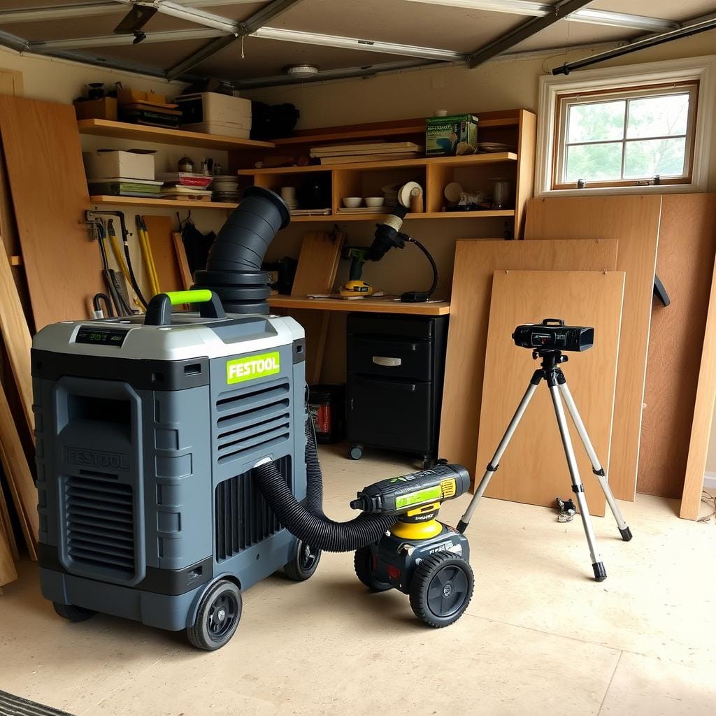 Mobile workshop with Festool SYS-AIR Commercial Air Purifier