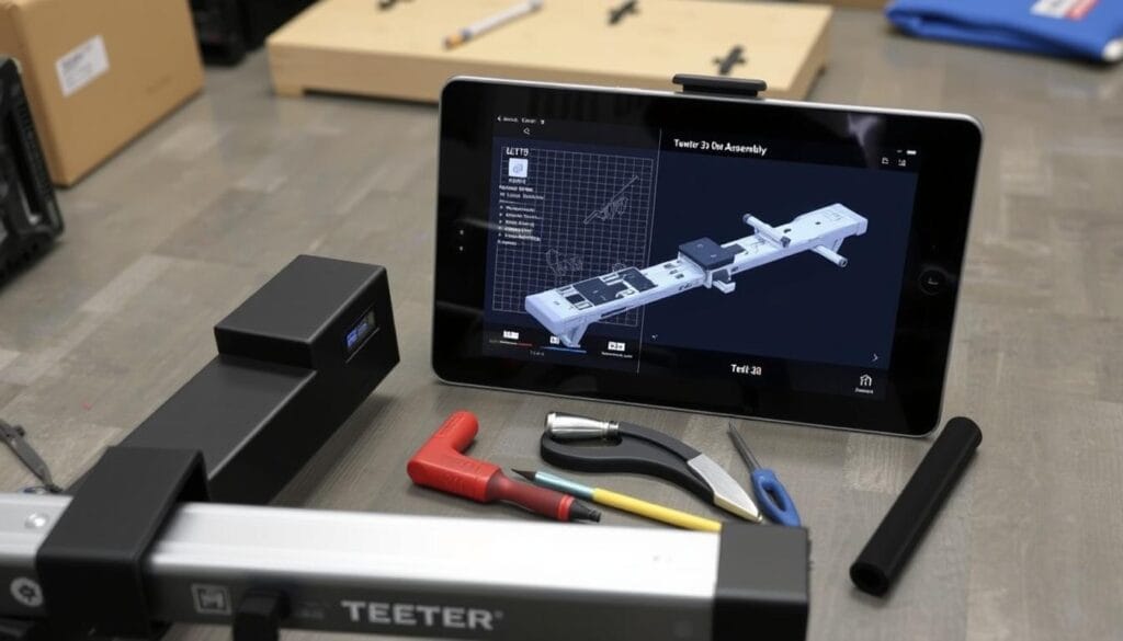 Teeter Power10 Rower assembly process using BILT 3D app