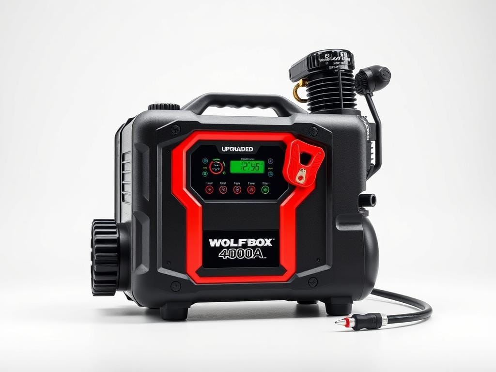 WOLFBOX 4000A Jump Starter with Air Compressor