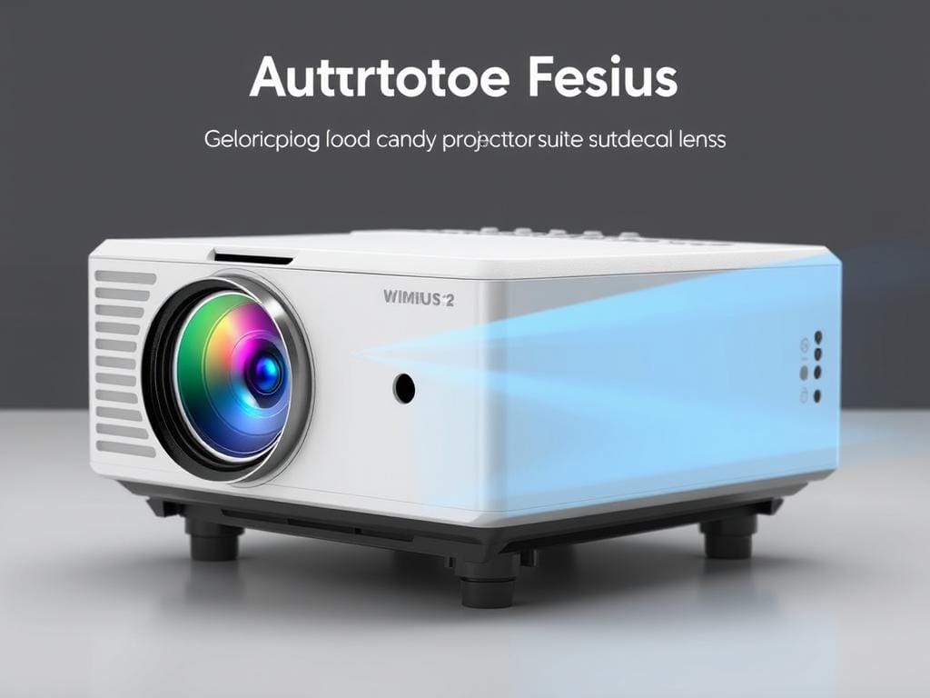 WiMiUS P62 Projector with auto focus feature