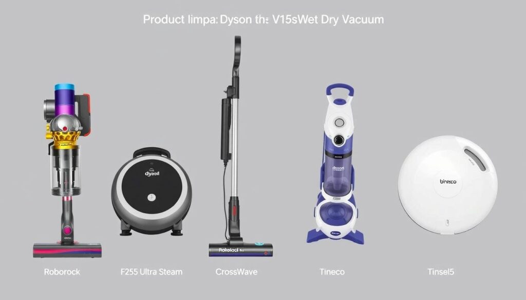 Comparison of Dyson V15s with competing wet dry vacuums