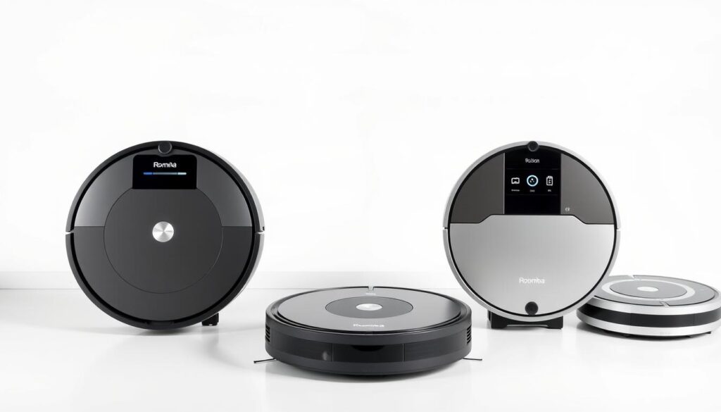 Various Roomba robot vacuum models displayed together, showing the range of top Roomba robot vacuums in 2025